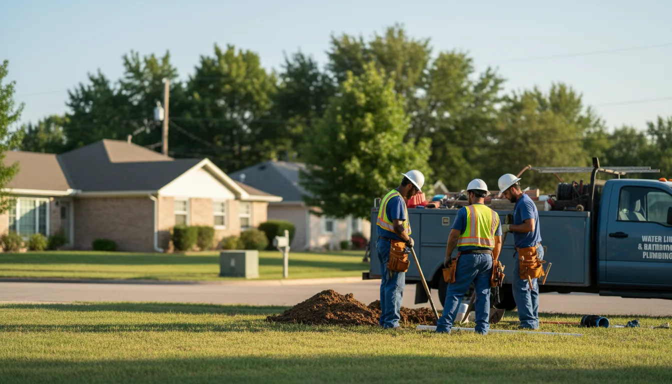 Residential water line and bathroom plumbing service in Elmwood, WI